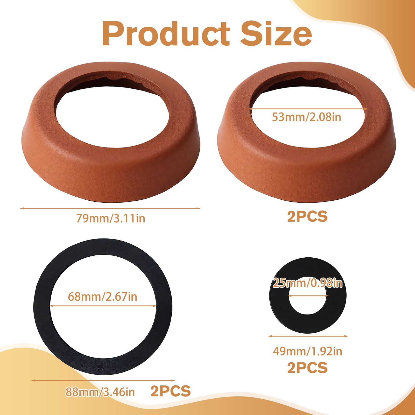 2 Sets Schwengelpumpe Ersatzteile, Leder Dichtungsset für Griff Pumpe Typ 75 O Ring Dichtung und Kolbenmanschette, Dichtungen Schwengelpumpe Ersatzteile für Gartenpumpe, Handpumpe, Brunnenpumpe
