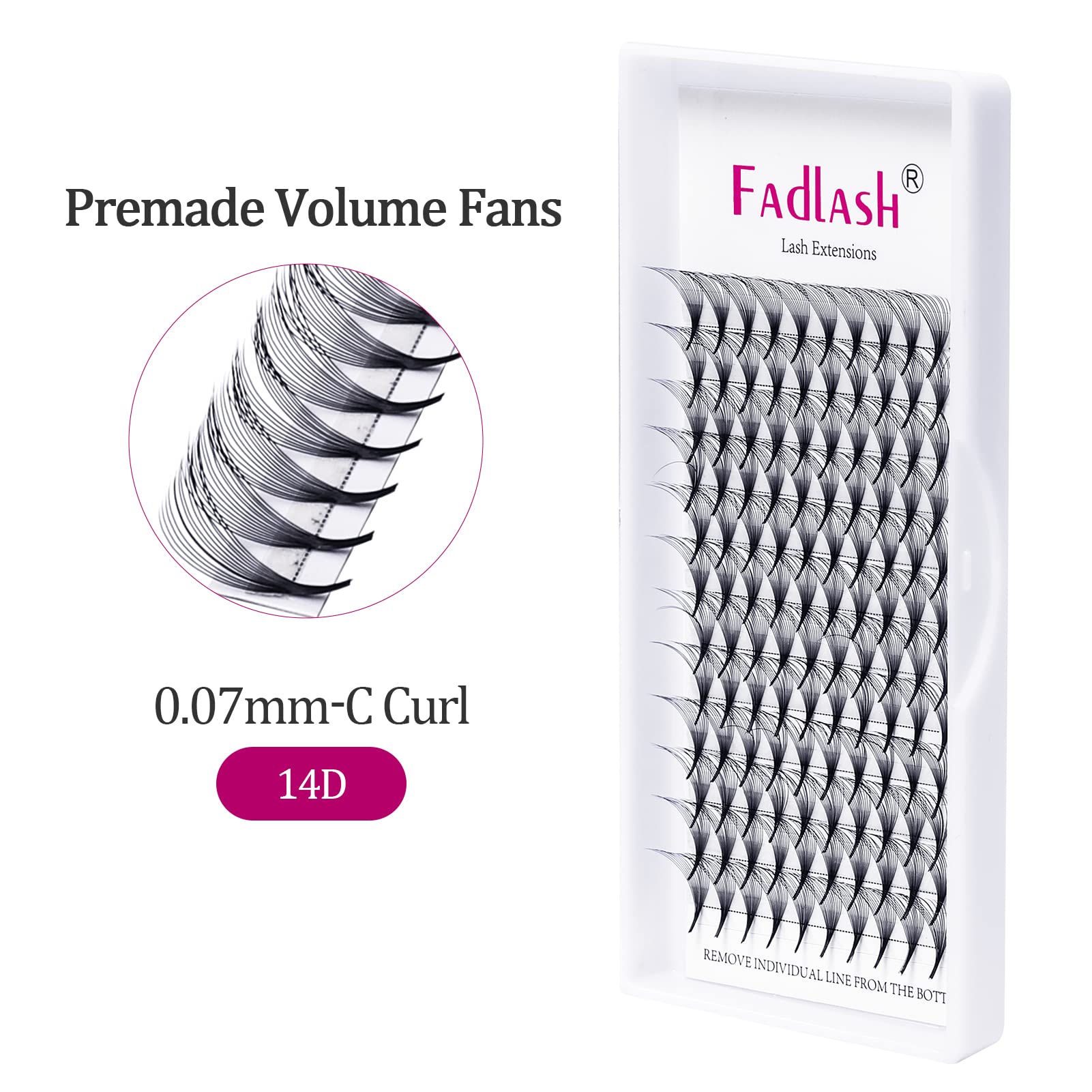 Volumen Ruso 10D 0.07mm C Curl 15mm Prefabricados Extensiones de Pestañas Volume Lashes Extension Ruso Pestañas — view 33