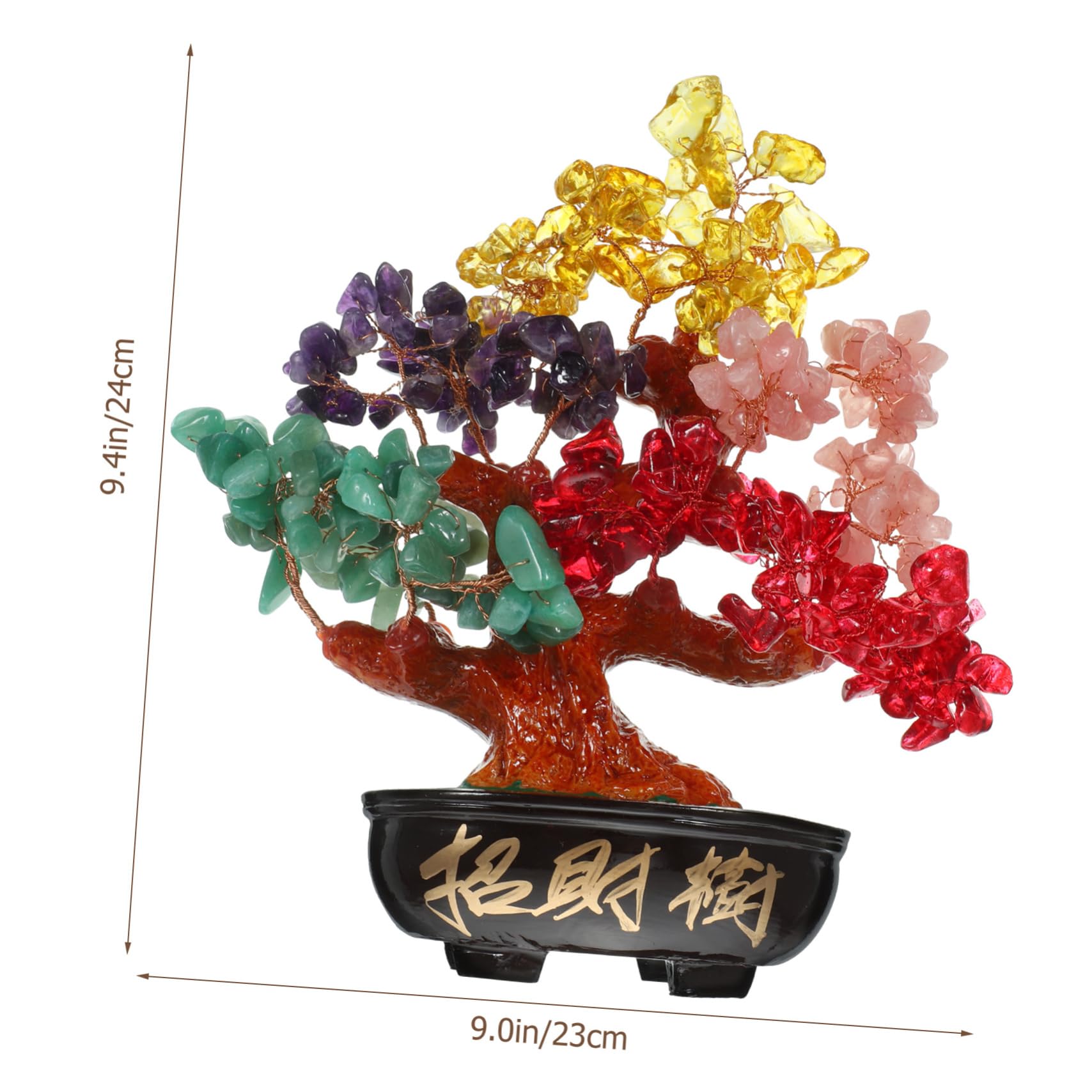 1stück Farbenfrohe Kristall Glücksbaum Tisch Ornament Deko Natürliche Kristall Bonsai Glücksbaum Für Tischdeko Und Hochzeitsfeier Zufällige Farbvarianten