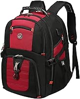 Vista 1 de SHRRADOO Mochila de viaje extragrande para laptop de 50L con puerto de carga USB, mochila para universidad y escuela secundaria, bolsa de trabajo