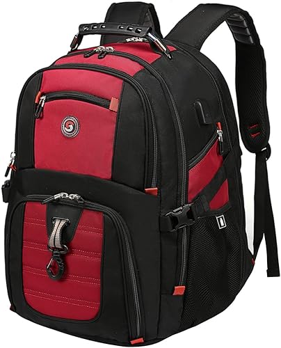 Miniatura 25 de Shrradoo Mochila de viaje extragrande para laptop, 52 litros, con puerto de carga USB, para portátiles de 17 pulgadas, para hombres y mujeres