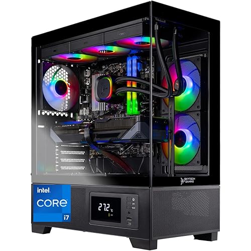 Skytech Gaming Azure 3 Plus Gaming PC, Intel i7 14700F 2.1GHz, NVIDIA RTX 5070 12GB, 2TB Gen4 NVMe SSD, 16GB DDR5 RAM 6000, 850W Gold ATX 3 PSU, 360 ARGB AIO, Wi-Fi, Win 11, Desktop
