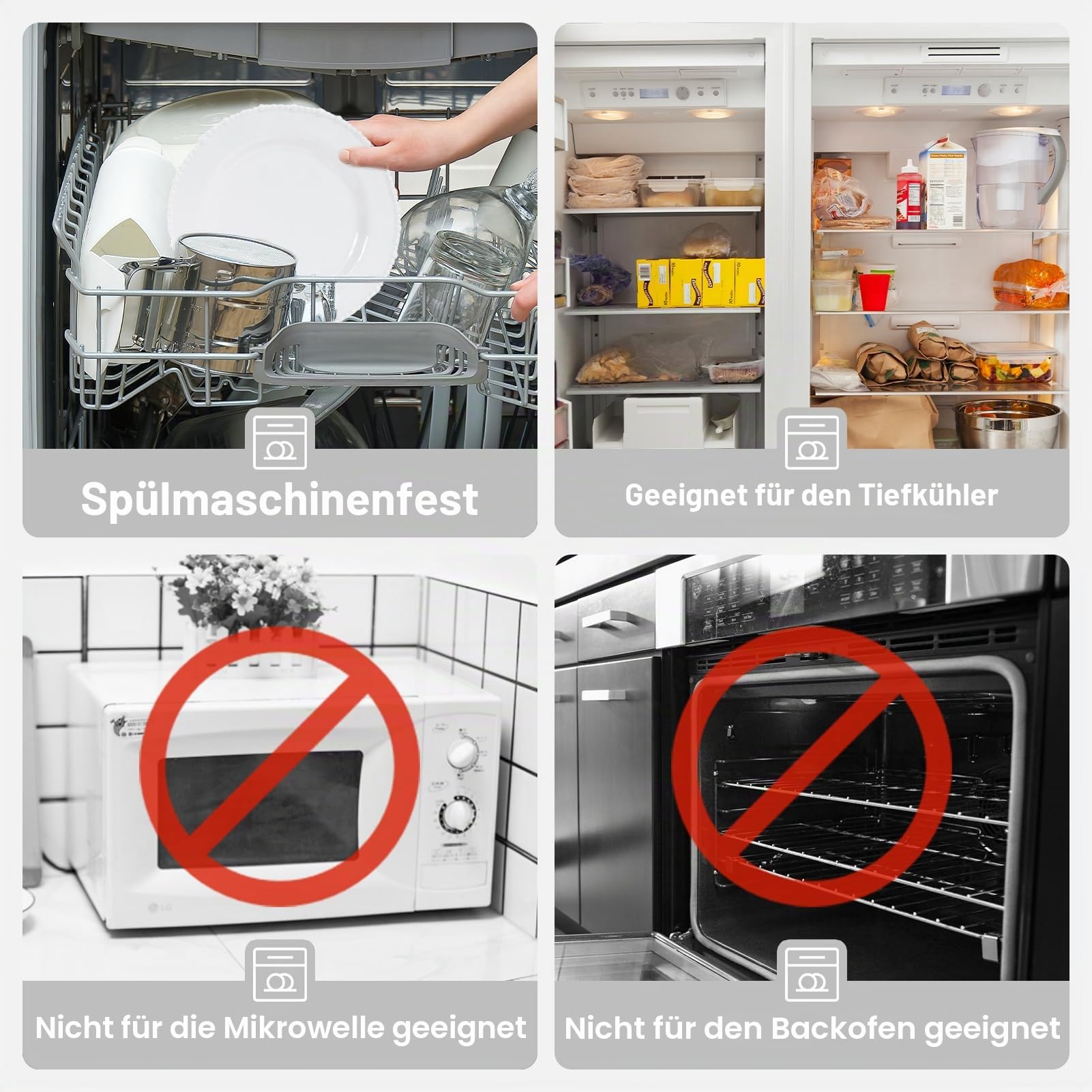 White Pearl Melamin-Geschirr-Set, 12-teiliges Geschirrset aus Kunststoff, Service für 4 unzerbrechliche Küchenteller und Schüsseln
