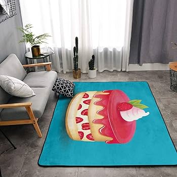 Amazon.com: Strawberry Shortcake Dessert Area Rug 63x48in