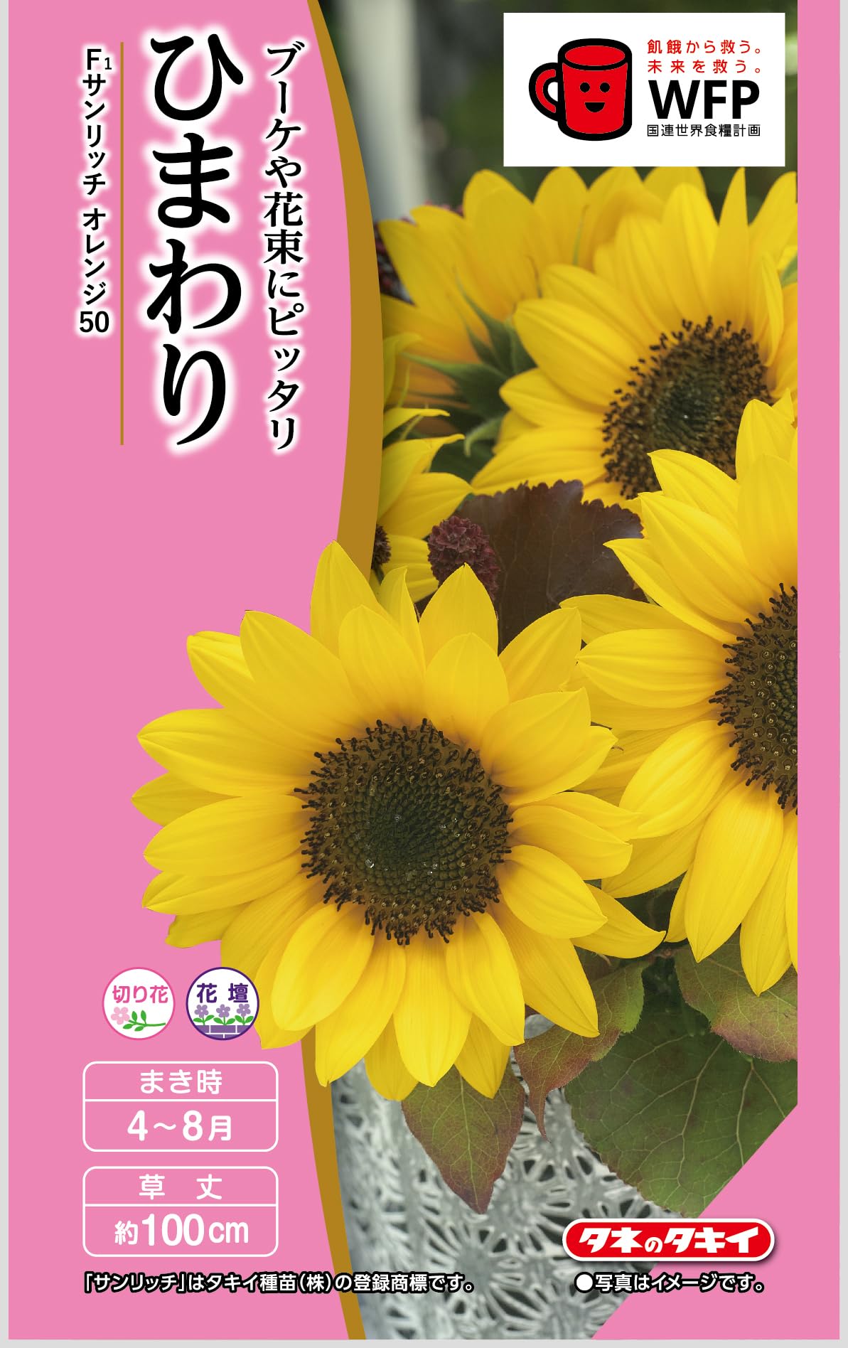 Amazon | タキイ種苗 花種 ひまわり F1サンリッチ オレンジ50 | 花