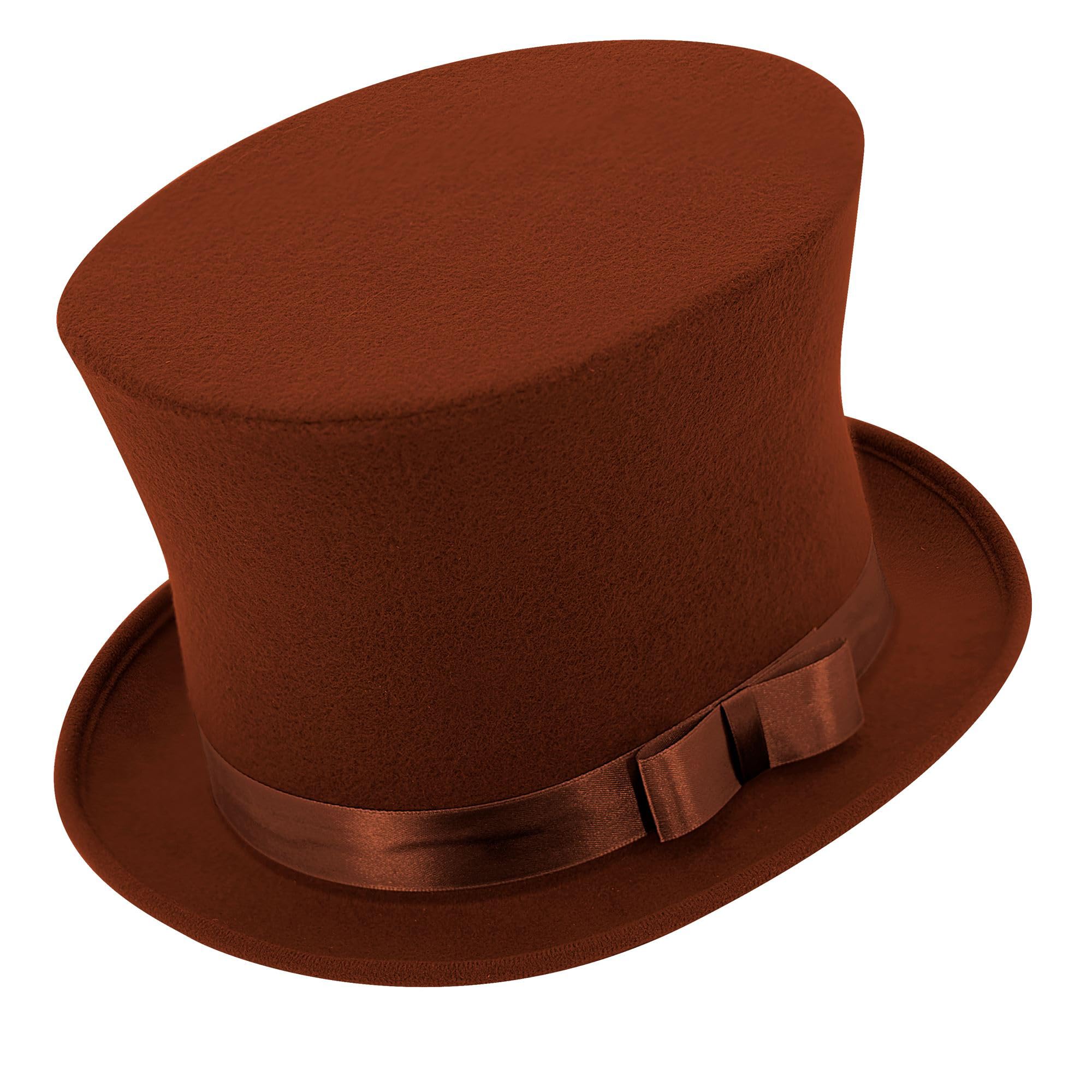 W WIDMANN MILANO Party Fashion - Top Hat 20s Gatsby Style with Hat Band and Bow for Carnival or Theatre