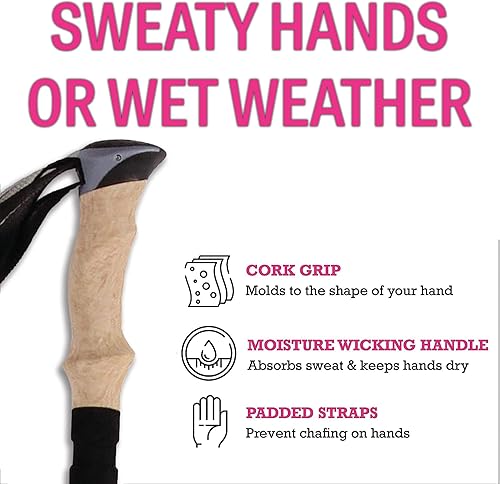 Miniatura 7 de Bastones de senderismo personalizados para hombres  Bastones de senderismo plegables ligeros  Bastones de senderismo plegables para mujer  Equipo de