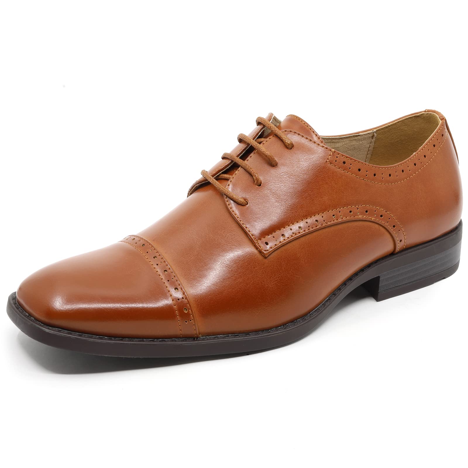 Metrocharm MC122 Mens Cap Toe Classic Formal Dress Shoes