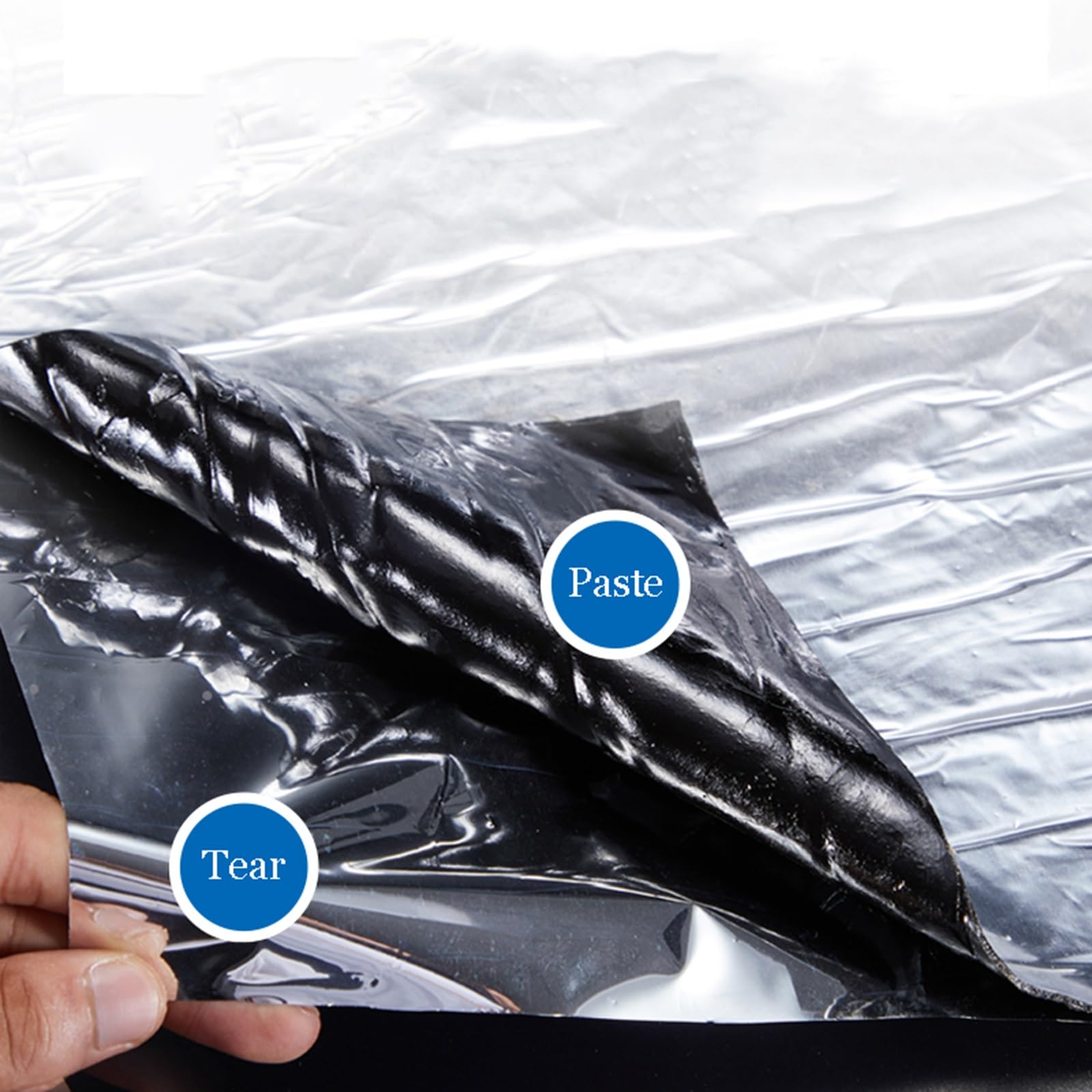 Tela Asfaltica Autoadhesiva，Cinta de Sellado de butilo y butilo, Cinta bituminosa de Aluminio, for goteras, Grietas Superficiales, canalones y Agujeros(THK1.5mm/W0.3*L5m)