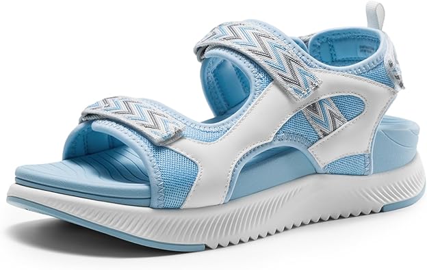 DREAM PAIRS Womens Walking Sandals Arch Support Orthopedic Recovery Hiking Sandals Thick Athletic Cushion Adjustable Strap for Plantar Fasciitis