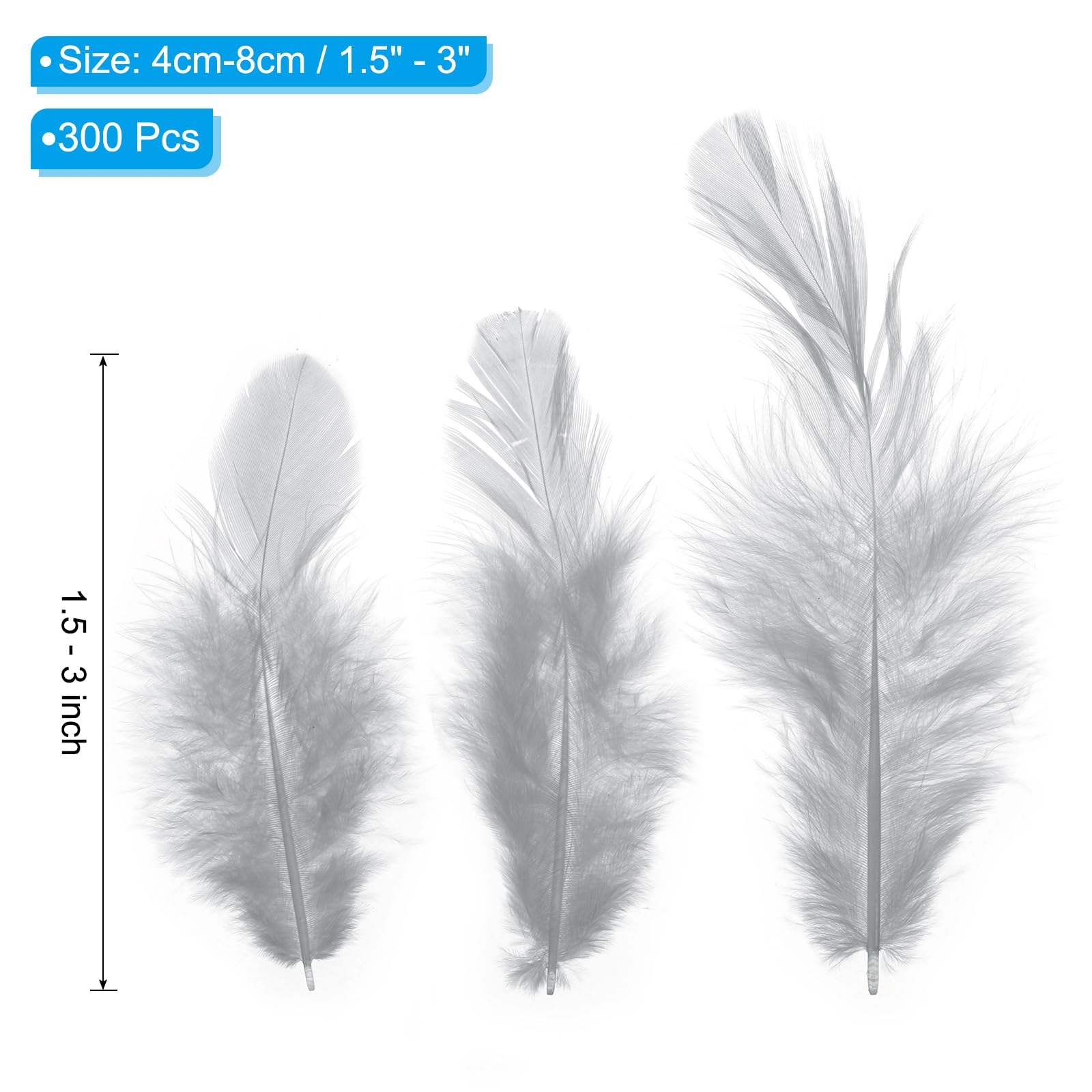 PATIKIL 1.5-3 Inch Saddle Hackle Rooster Feather - Image 2