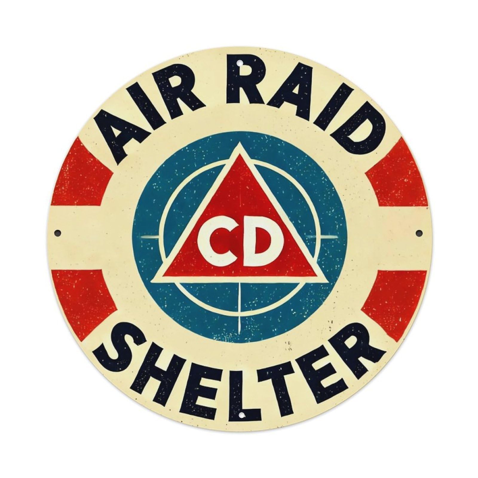 Air Raid Shelter Sign Pattern Metal Tin Sign Plaque
