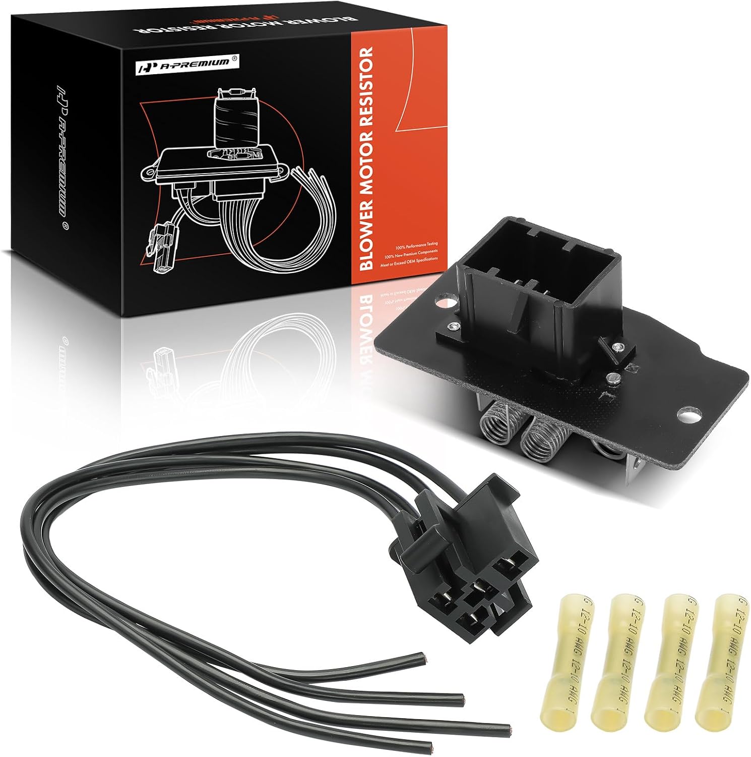 A-Premium Front HVAC Blower Motor Resistor Compatible with Mercury Grand Marquis, Marauder, Colony Park & Ford Crown Victoria, LTD Crown Victoria, LTD, Country Squire & Lincoln Town Car