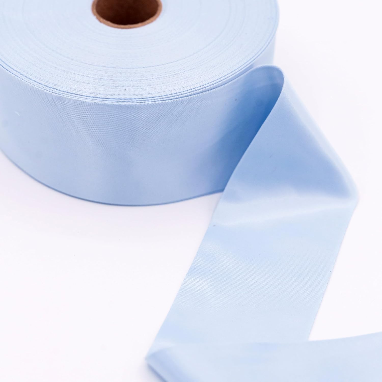 Baby Blue Satin Blanket Binding 2 Inch Wide - 25 Yard Bulk Roll - Pre-Folded 100% Polyester Blanket Edging Trim for Baby Blankets, Quilts, Nursery Crafts & Sewing Projects