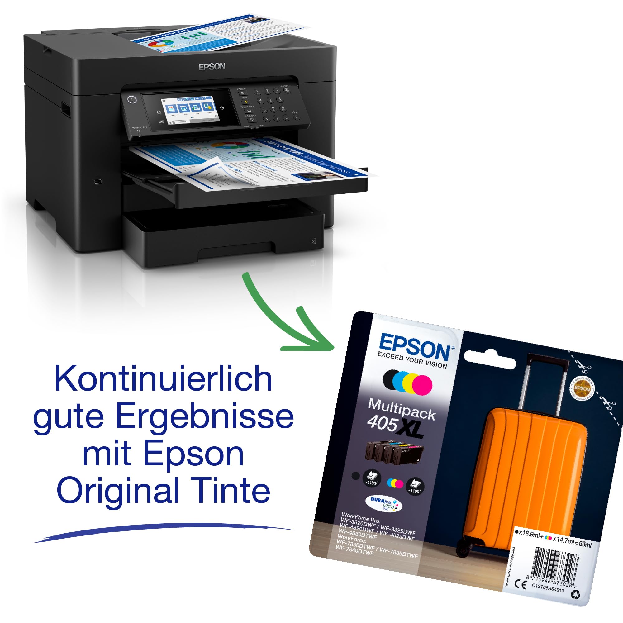 Epson Workforce WF-7840DTWF A3+ kabelloser Multifunktions-Tintenstrahldrucker inkl. 3 Monaten kostenloser Tinte mit ReadyPrint Flex-ABO* – Bild 9