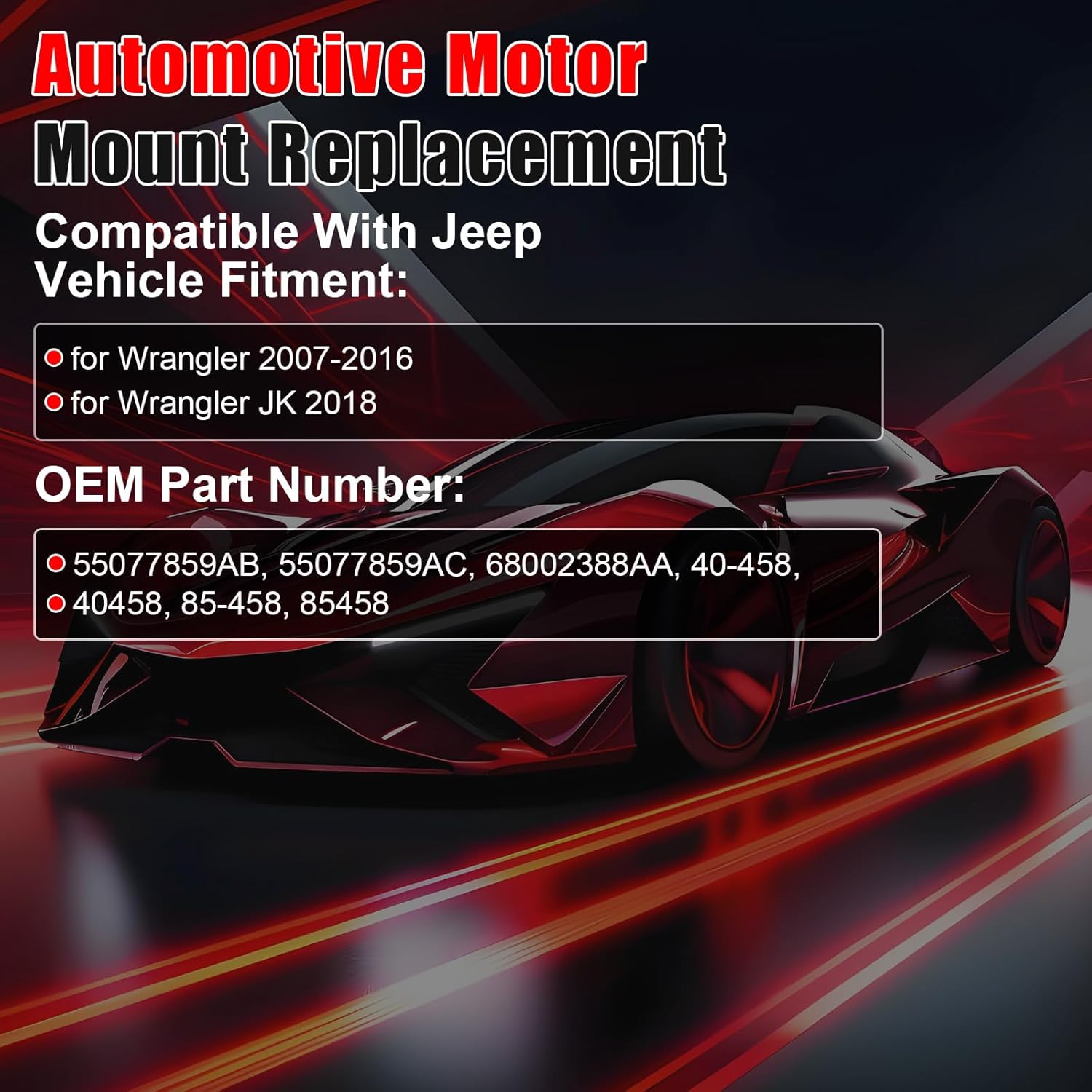 Front Windshield Wiper Motor 40-458 Fit For Jeep Wrangler 2007-2017, for Wrangler JK 2018 Replacement for 55077859AB Direct Fit Wiper Motor Assembly