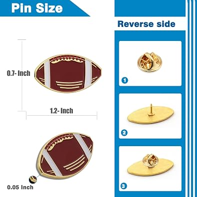 6/12/50/100Pcs Football Sports Enamel lapel Pin School Sports Pins For Student School Backpack Hat Decor
