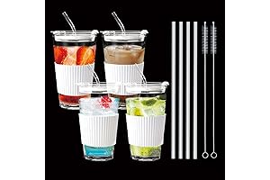 Drinking Glass Cups With Lids And Straws - Beer Can Glass Rainforce