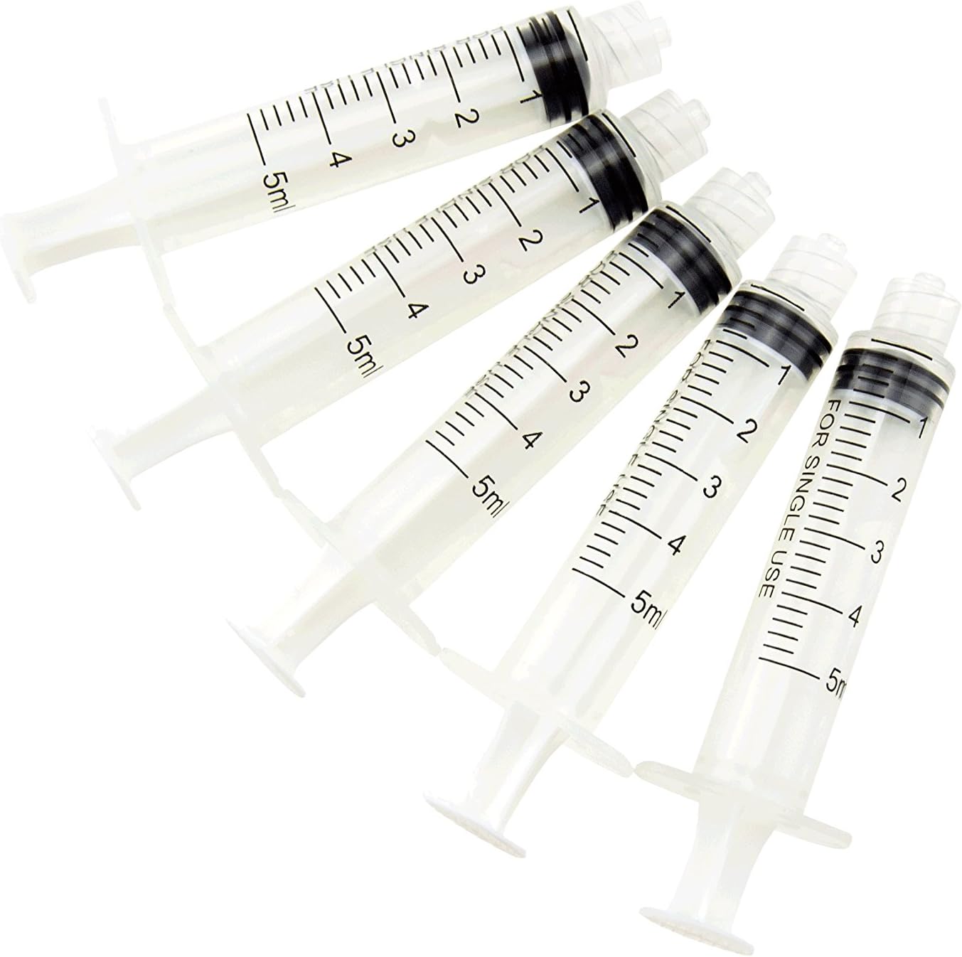 YouHuGu Pack of 5 X 5 ml 5cc Syringes Without Needle