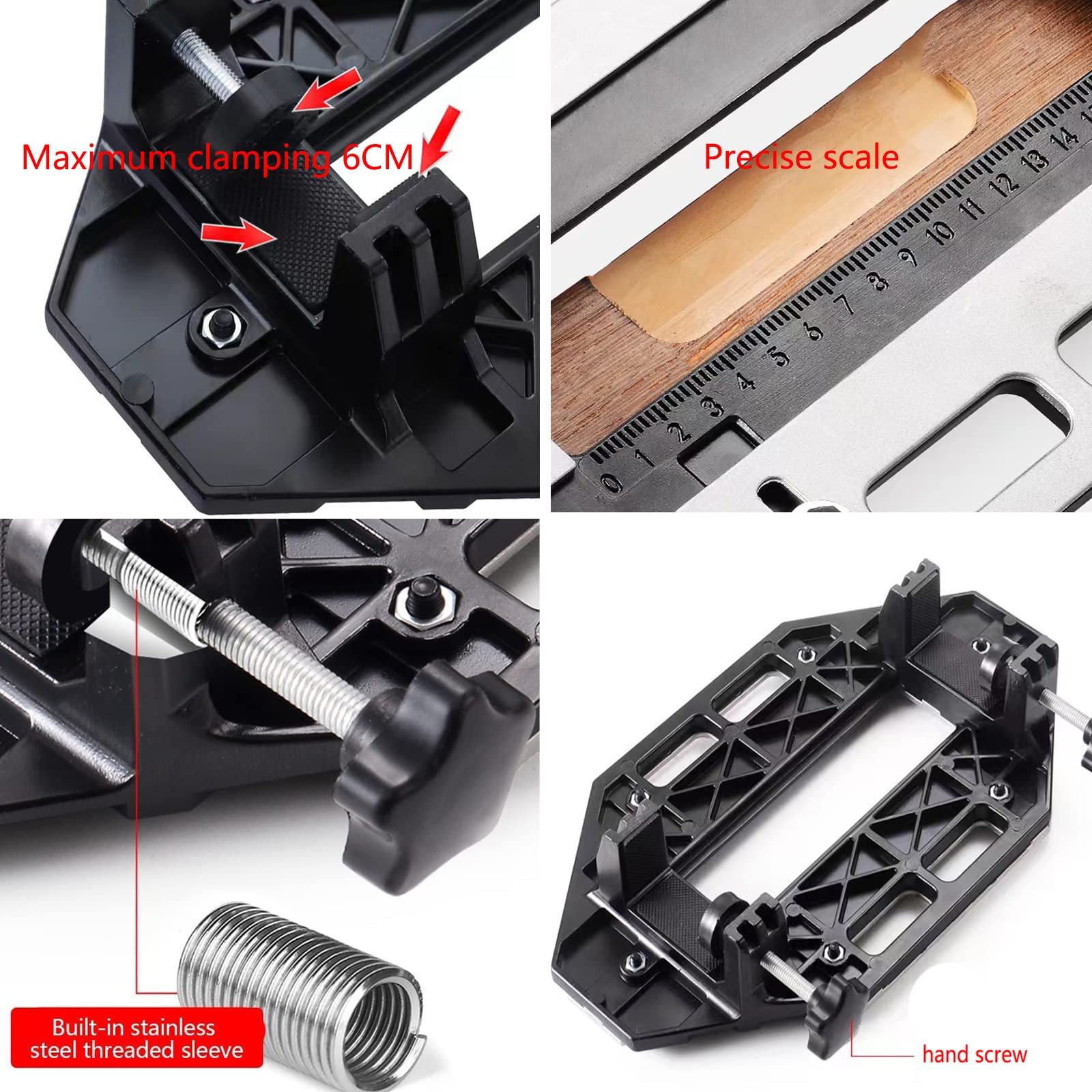 Aluminum Alloy Hinge & Lock Jig - Woodworking Template Tool For Installing Cabinet Door Hinges & Lock Plates