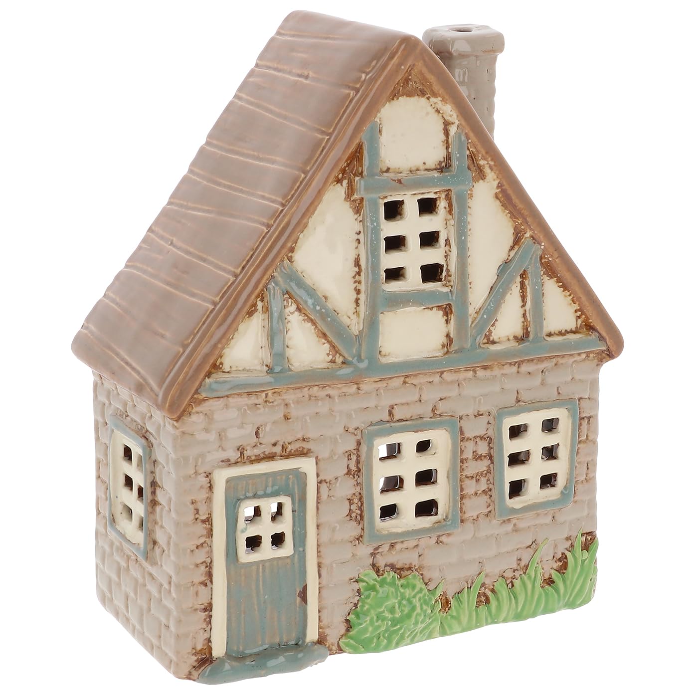 Shudehill Giftware Village Pottery Garden House Tealight Collection - Pebble, Thatch, Slate and more Designs! (Tudor House)