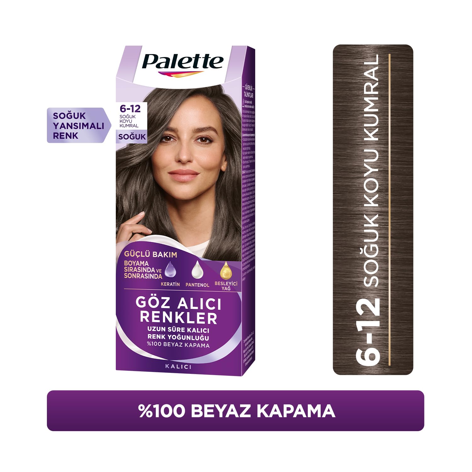 Palette Göz Alıcı Renkler 6-12 Soğuk Koyu Kumral Saç Boyası