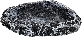 BUGUUYO Bacia De Água Para Répteis Recipientes De Comida De Vidro Recipientes De Lagartixa Leopardo Para Comida Lagarto Prato De Alimentação De Répteis Tigela De Prato De Réptil