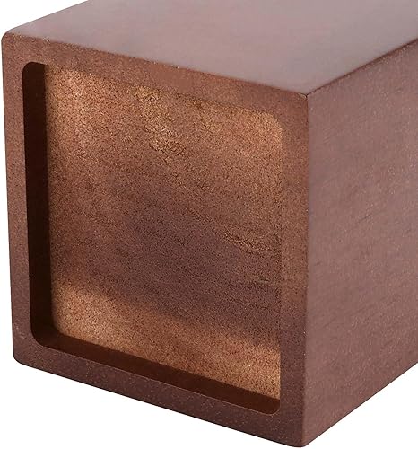 Miniatura 3 de SINJEUN Paquete de 4 elevadores de madera maciza natural de 4 pulgadas, elevadores cuadrados de muebles de madera, extensores de madera para mesa,