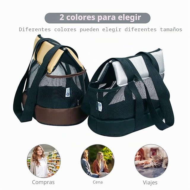 Foto 7 de 7 de PETCUTE Bolsa para Perros, Respirable Bolsa de Transporte para Perros Pequenos y Medianos con Correa…