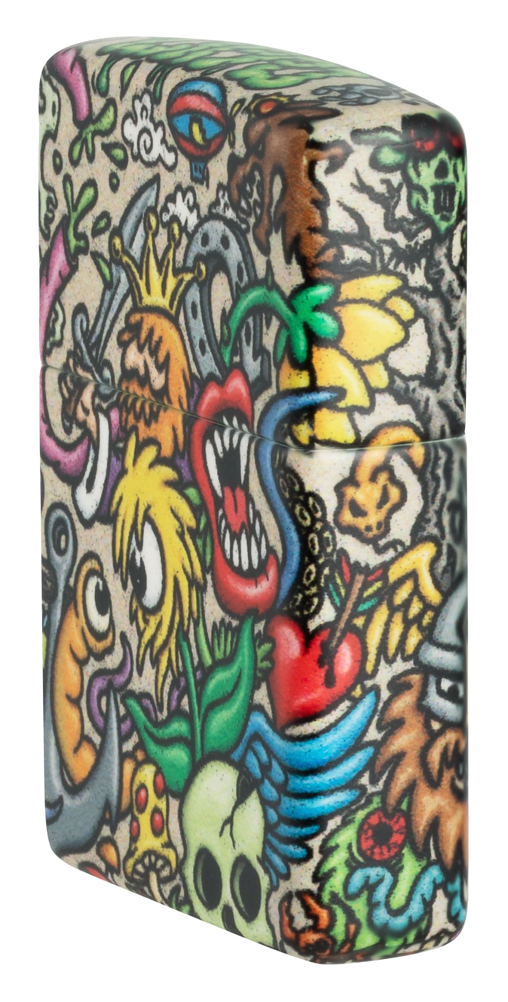 Zippo - Briquet Tempête Motif Tatouage, 540°, Impression Color Image, Rechargeable, Réutilisable, Coupe-Vent, Coffret Cadeau, Fabriqué Aux États-Unis