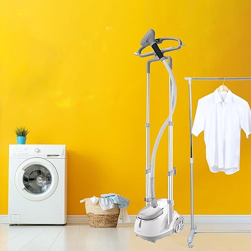 Miniatura 6 de SALAV Vaporizador profesional para ropa de pie con cable de alimentación retráctil, control de pedal de pie, ruedas para facilitar el movimiento,