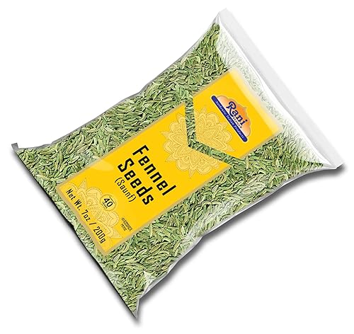 Miniatura 8 de Rani - Semillas de hinojo (Saunf Sabut) - Especias enteras de 7 onzas (7.05 oz)  totalmente naturales  Apto para gluten  Sin OMG  Veganas  Origen