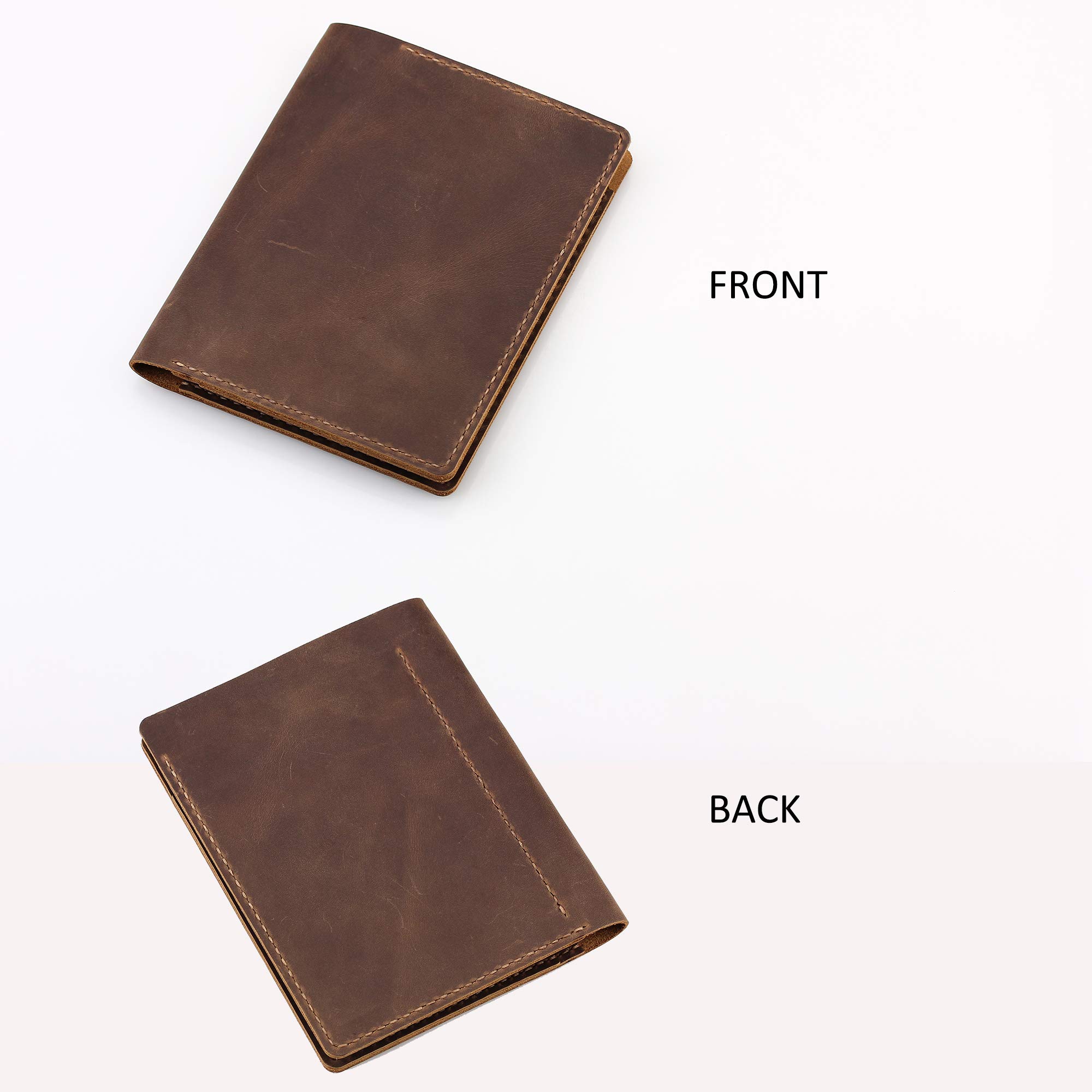 Skórzany pokrowiec kompatybilny z mini notebookami Rite in the Rain & Rocketbook, okładka na notebooka ze spiralą górną, skórzana okładka na notatnik kieszonkowy 10 cm x 15 cm z uchwytem na