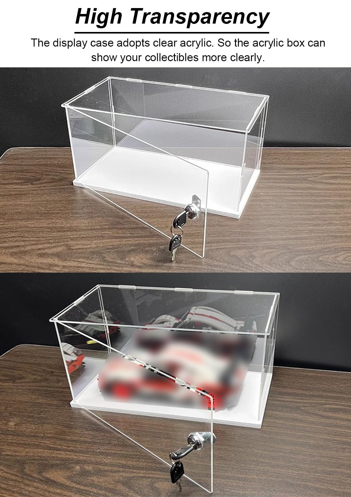 【希少】ディスプレイケース（鍵付き） Amazon.co.jp: アクリルケース 鍵付き透明アクリル製ディスプレイ
