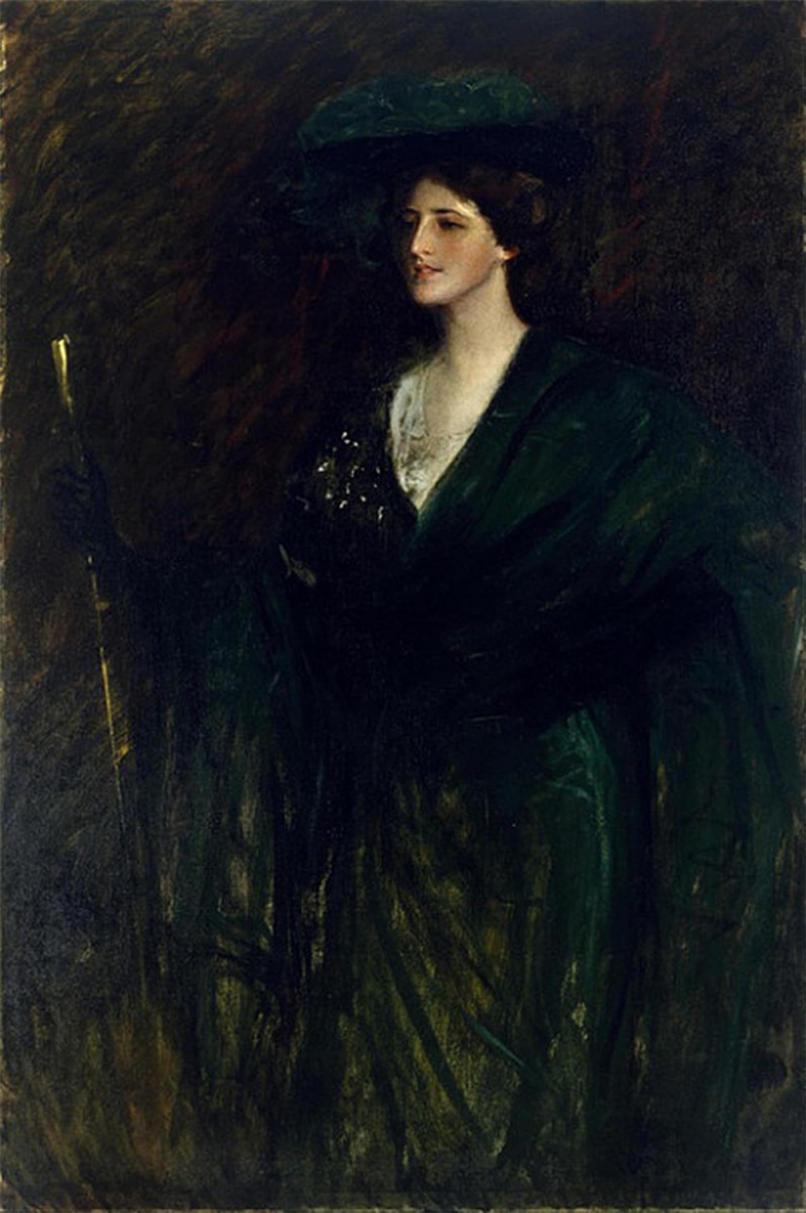 SERENDIPITP Vintage Wall Art Canvas Nordic Poster Canvas Print Picture the Emerald Lady by William Merritt Wall Art Poster for Home Decor 60x90cm