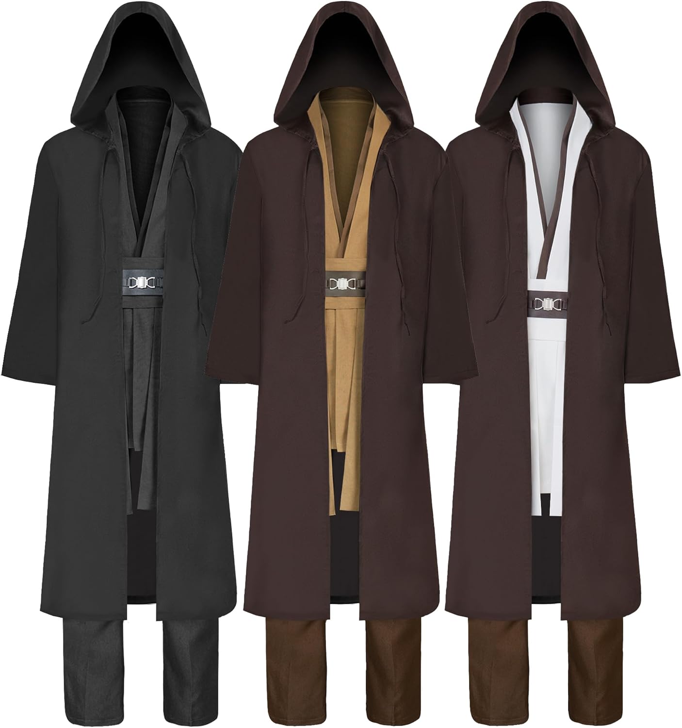Knight Costume Adult Men's Tunic Hooded Robe Outfits Halloween Cosplay Uniform