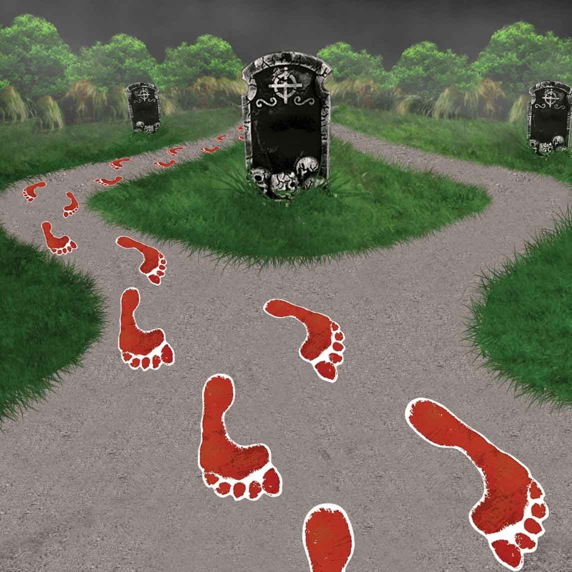Karen Davies Sugarcraft Ltd Davies 11881 - Halloween Bloody Footprint Cut-Outs - Use Indoor / Outdoors
