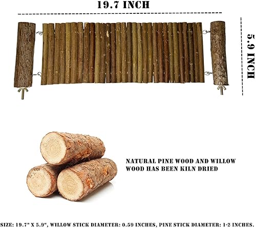 Miniatura 4 de Chinchilla - Juguete de plataforma de puente colgante de madera, juguetes de escalada de animales pequeños para hámsteres de chinchilla, planeador