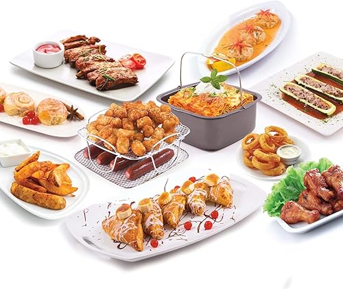 Miniatura 2 de Nuwave Kit de accesorios de cocina Brio Air Fryer de 2 piezas, estante reversible y bandeja para hornear, compatible con freidoras de aire Brio de 3