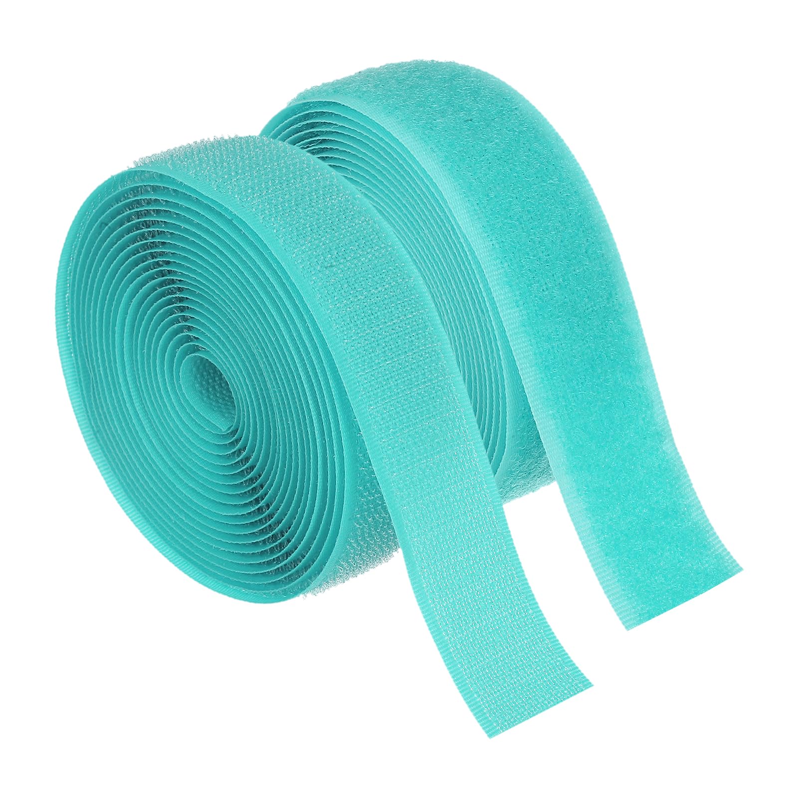 PATIKIL 3 Yard Sew on Hook and Loop Strips, 3/4 Inch(20mm) Width Non-Adhesive Back Nylon Fabric Tape Strong Grip Fastener Strips Interlocking Tape for DIY Craft Sewing, Mint Green