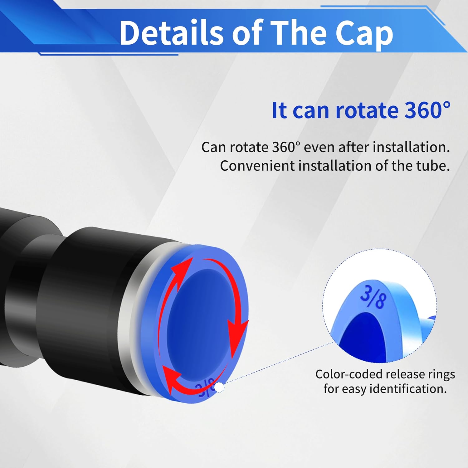 30Pcs Straight Push to Connect Air Hose Fittings, Pneumatic Quick Connect Fittings Kit with Tubing Cutter for 5/32" 1/4" 5/16" 3/8" 1/2" Air Line, Nylon & PU Tubing thumbnail