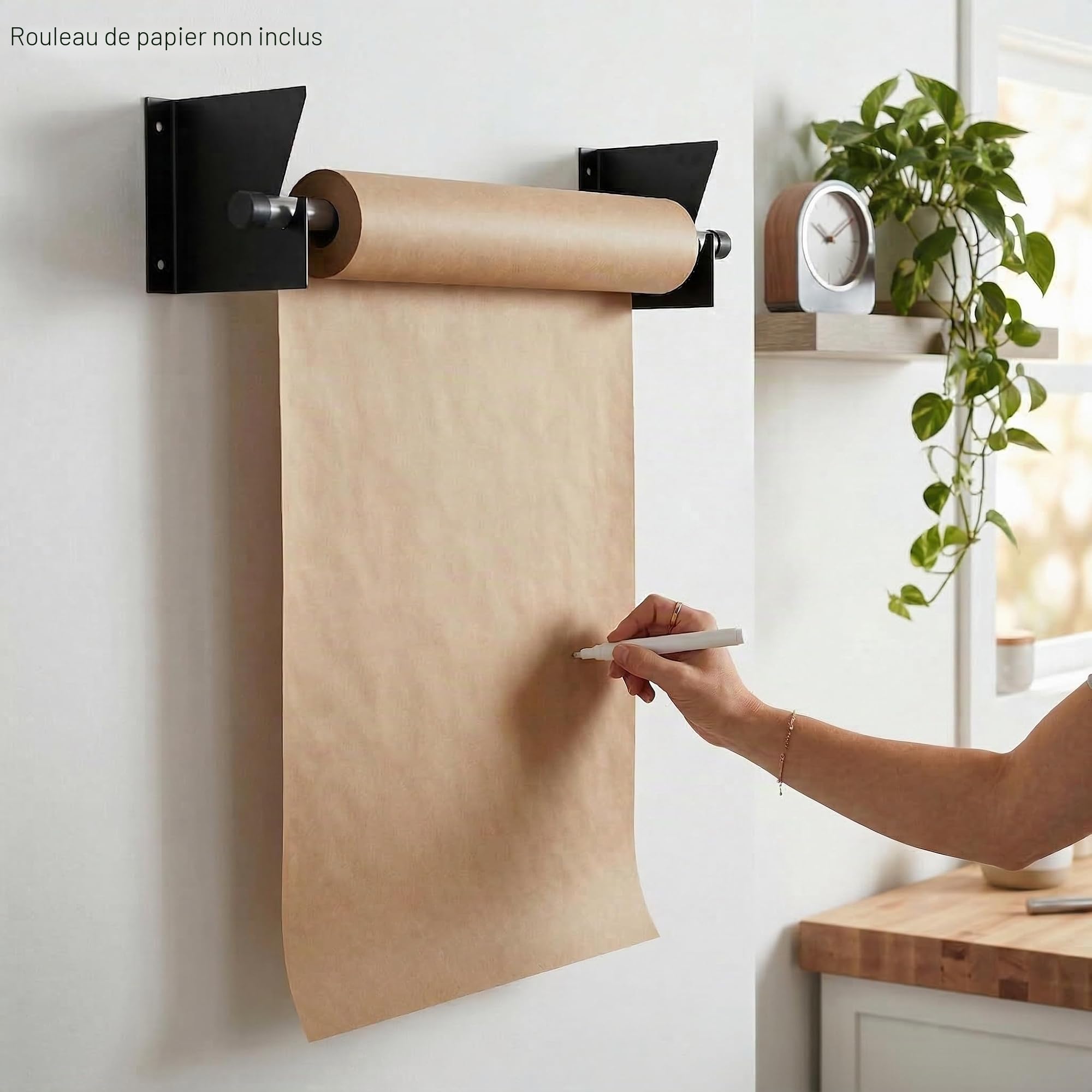 Support Mural pour Rouleau – Longueur réglable de 152,4 cm (71,1 à 152,4 cm)