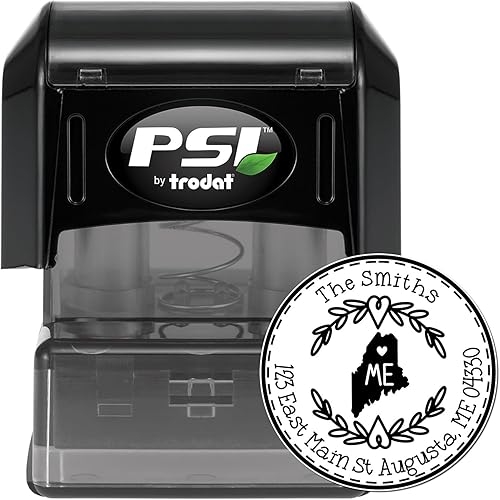 Miniatura 94 de Round State Love - Sello de dirección de devolución para Texas, uso con almohadilla de sello, mango de madera, sello de dirección de Texas