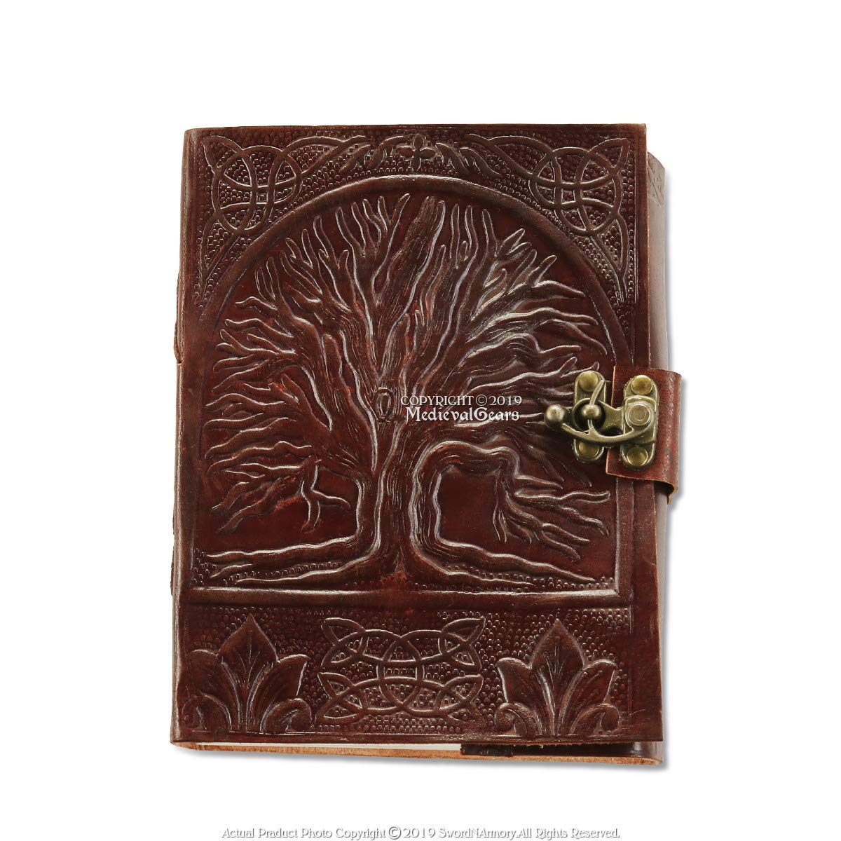 Medieval Renaissance Leather Journal Notebook Diary Tree of Life Embossed Cover