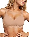 Vertvie Womens Seamless Jelly Bras No Underwire Comfort Push Up Bras Buttery Soft Wireless Bralette Full Coverage Sports Bra