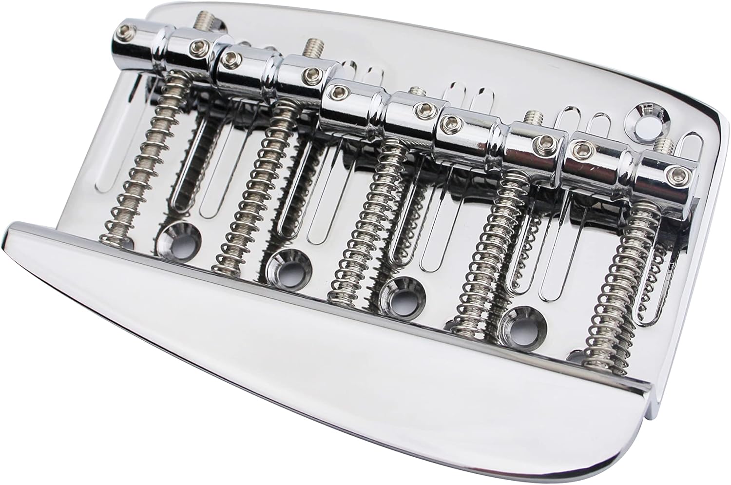 Guyker 5 String Hard Tail Fixed Bass Brass Bridge GB2013, Chrome