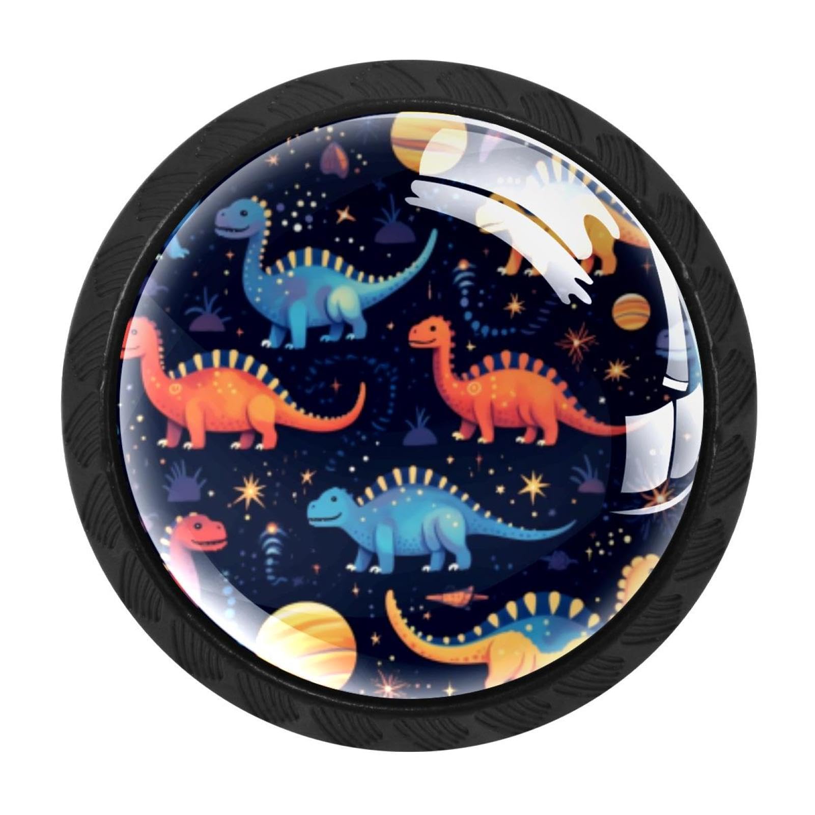 CHENZZZZ 4 Pieces Kitchen Cabinet Knobs Starry Dinosaur Drawer Knobs Dresser Knobs Drawer Pulls Door Knobs Dresser Drawer Handles Knobs for Dresser Drawers