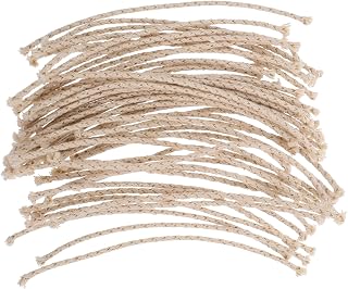 Homoyoyo 50pcs Cotton Lighter Wick Replacement - 12cm Long Oil Lamp Cord Rope for DIY Projects - Paraffin Lamp Repairs Ideal for Lighters 2mm Diameter Perfect Crafting Supply