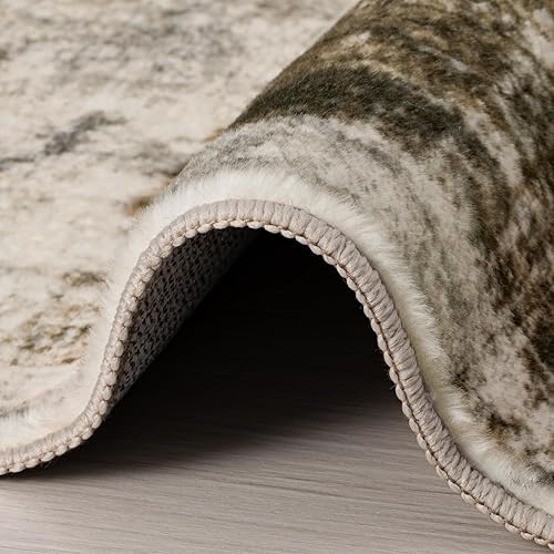 Miniatura 4 de Alfombra de área para sala de estar 5 x 7, suave, moderna, abstracta, esponjosa, con respaldo antideslizante, alfombra de felpa lavable para