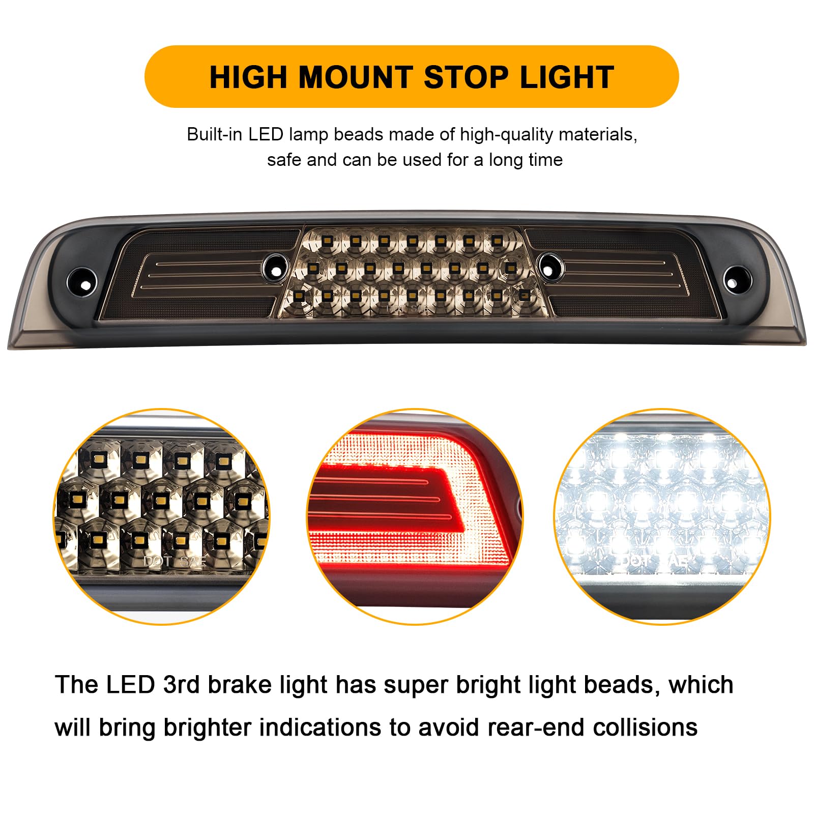 LED 3rd Third Brake Light for - Key Features